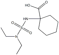 1-[(diethylsulfamoyl)amino]cyclohexane-1-carboxylic acid 구조식 이미지