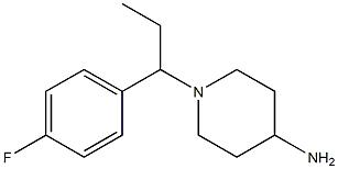 1-[1-(4-fluorophenyl)propyl]piperidin-4-amine 구조식 이미지