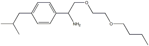 1-[1-amino-2-(2-butoxyethoxy)ethyl]-4-(2-methylpropyl)benzene 구조식 이미지