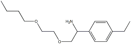 1-[1-amino-2-(2-butoxyethoxy)ethyl]-4-ethylbenzene 구조식 이미지