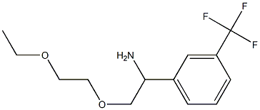 1-[1-amino-2-(2-ethoxyethoxy)ethyl]-3-(trifluoromethyl)benzene 구조식 이미지