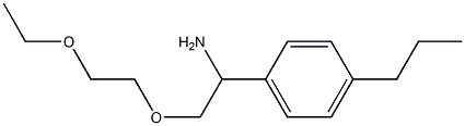 1-[1-amino-2-(2-ethoxyethoxy)ethyl]-4-propylbenzene 구조식 이미지