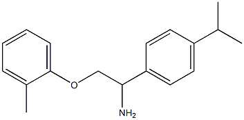 1-[1-amino-2-(2-methylphenoxy)ethyl]-4-(propan-2-yl)benzene 구조식 이미지