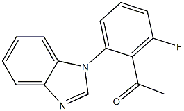 1-[2-(1H-1,3-benzodiazol-1-yl)-6-fluorophenyl]ethan-1-one 구조식 이미지