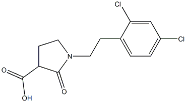 1-[2-(2,4-dichlorophenyl)ethyl]-2-oxopyrrolidine-3-carboxylic acid Structure