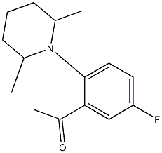 1-[2-(2,6-dimethylpiperidin-1-yl)-5-fluorophenyl]ethan-1-one 구조식 이미지