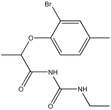 1-[2-(2-bromo-4-methylphenoxy)propanoyl]-3-ethylurea Structure