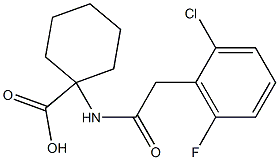 1-[2-(2-chloro-6-fluorophenyl)acetamido]cyclohexane-1-carboxylic acid 구조식 이미지