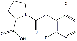 1-[2-(2-chloro-6-fluorophenyl)acetyl]pyrrolidine-2-carboxylic acid Structure