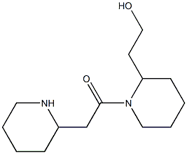 1-[2-(2-hydroxyethyl)piperidin-1-yl]-2-(piperidin-2-yl)ethan-1-one 구조식 이미지