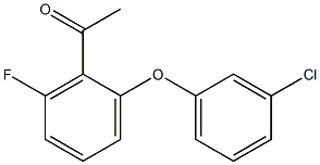 1-[2-(3-chlorophenoxy)-6-fluorophenyl]ethan-1-one 구조식 이미지