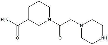 1-[2-(piperazin-1-yl)acetyl]piperidine-3-carboxamide Structure