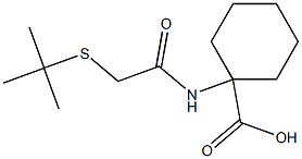 1-[2-(tert-butylsulfanyl)acetamido]cyclohexane-1-carboxylic acid 구조식 이미지