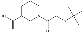 1-[2-(tert-butylsulfanyl)acetyl]piperidine-3-carboxylic acid 구조식 이미지