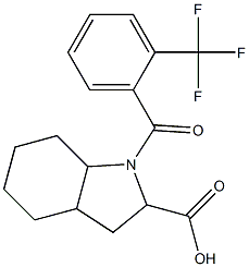 1-[2-(trifluoromethyl)benzoyl]octahydro-1H-indole-2-carboxylic acid 구조식 이미지