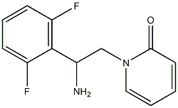 1-[2-amino-2-(2,6-difluorophenyl)ethyl]pyridin-2(1H)-one 구조식 이미지