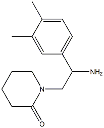 1-[2-amino-2-(3,4-dimethylphenyl)ethyl]piperidin-2-one 구조식 이미지