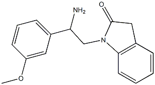 1-[2-amino-2-(3-methoxyphenyl)ethyl]-2,3-dihydro-1H-indol-2-one Structure