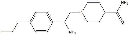 1-[2-amino-2-(4-propylphenyl)ethyl]piperidine-4-carboxamide 구조식 이미지