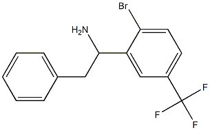 1-[2-bromo-5-(trifluoromethyl)phenyl]-2-phenylethan-1-amine 구조식 이미지