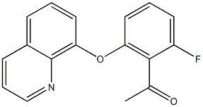1-[2-fluoro-6-(quinolin-8-yloxy)phenyl]ethan-1-one 구조식 이미지