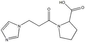 1-[3-(1H-imidazol-1-yl)propanoyl]pyrrolidine-2-carboxylic acid 구조식 이미지