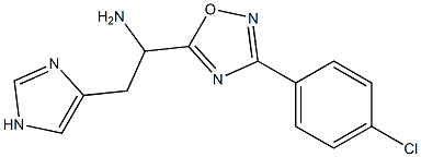 1-[3-(4-chlorophenyl)-1,2,4-oxadiazol-5-yl]-2-(1H-imidazol-4-yl)ethan-1-amine 구조식 이미지