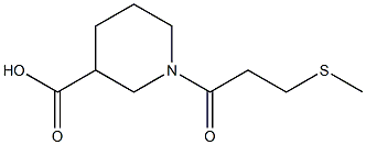 1-[3-(methylsulfanyl)propanoyl]piperidine-3-carboxylic acid Structure