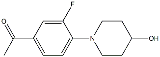 1-[3-fluoro-4-(4-hydroxypiperidin-1-yl)phenyl]ethan-1-one Structure