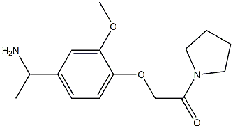 1-[3-methoxy-4-(2-oxo-2-pyrrolidin-1-ylethoxy)phenyl]ethanamine Structure