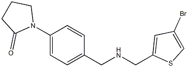 1-[4-({[(4-bromothiophen-2-yl)methyl]amino}methyl)phenyl]pyrrolidin-2-one 구조식 이미지