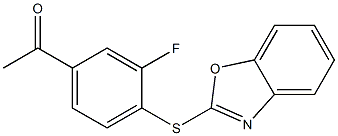 1-[4-(1,3-benzoxazol-2-ylsulfanyl)-3-fluorophenyl]ethan-1-one 구조식 이미지