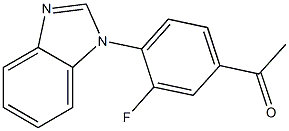 1-[4-(1H-1,3-benzodiazol-1-yl)-3-fluorophenyl]ethan-1-one 구조식 이미지