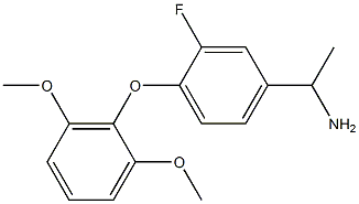 1-[4-(2,6-dimethoxyphenoxy)-3-fluorophenyl]ethan-1-amine 구조식 이미지