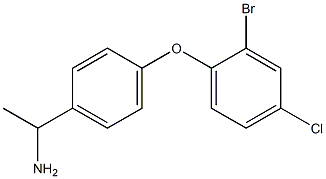 1-[4-(2-bromo-4-chlorophenoxy)phenyl]ethan-1-amine Structure