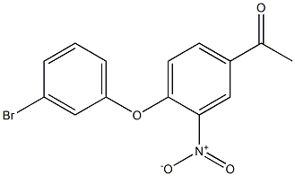 1-[4-(3-bromophenoxy)-3-nitrophenyl]ethan-1-one 구조식 이미지