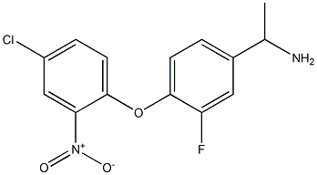 1-[4-(4-chloro-2-nitrophenoxy)-3-fluorophenyl]ethan-1-amine 구조식 이미지