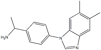 1-[4-(5,6-dimethyl-1H-1,3-benzodiazol-1-yl)phenyl]ethan-1-amine Structure
