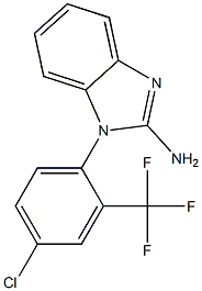 1-[4-chloro-2-(trifluoromethyl)phenyl]-1H-1,3-benzodiazol-2-amine Structure