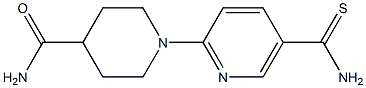 1-[5-(aminocarbonothioyl)pyridin-2-yl]piperidine-4-carboxamide 구조식 이미지