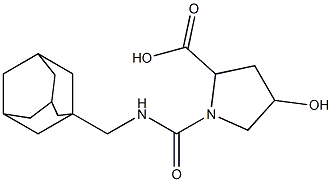 1-{[(1-adamantylmethyl)amino]carbonyl}-4-hydroxypyrrolidine-2-carboxylic acid Structure