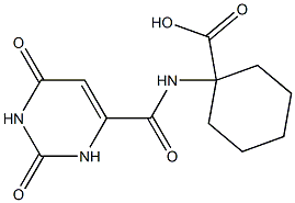 1-{[(2,6-dioxo-1,2,3,6-tetrahydropyrimidin-4-yl)carbonyl]amino}cyclohexanecarboxylic acid Structure