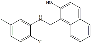 1-{[(2-fluoro-5-methylphenyl)amino]methyl}naphthalen-2-ol 구조식 이미지