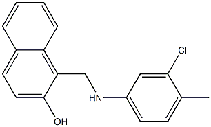 1-{[(3-chloro-4-methylphenyl)amino]methyl}naphthalen-2-ol 구조식 이미지