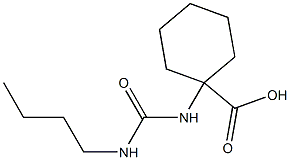 1-{[(butylamino)carbonyl]amino}cyclohexanecarboxylic acid 구조식 이미지