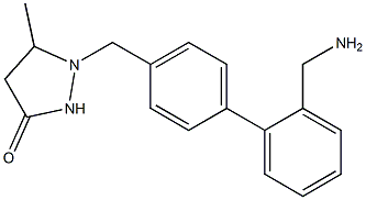 1-{[2'-(aminomethyl)-1,1'-biphenyl-4-yl]methyl}-5-methylpyrazolidin-3-one 구조식 이미지