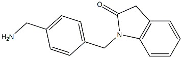 1-{[4-(aminomethyl)phenyl]methyl}-2,3-dihydro-1H-indol-2-one 구조식 이미지