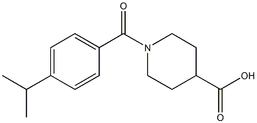 1-{[4-(propan-2-yl)phenyl]carbonyl}piperidine-4-carboxylic acid 구조식 이미지