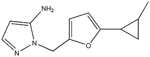 1-{[5-(2-methylcyclopropyl)-2-furyl]methyl}-1H-pyrazol-5-amine 구조식 이미지