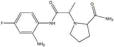 1-{1-[(2-amino-4-fluorophenyl)carbamoyl]ethyl}pyrrolidine-2-carboxamide 구조식 이미지